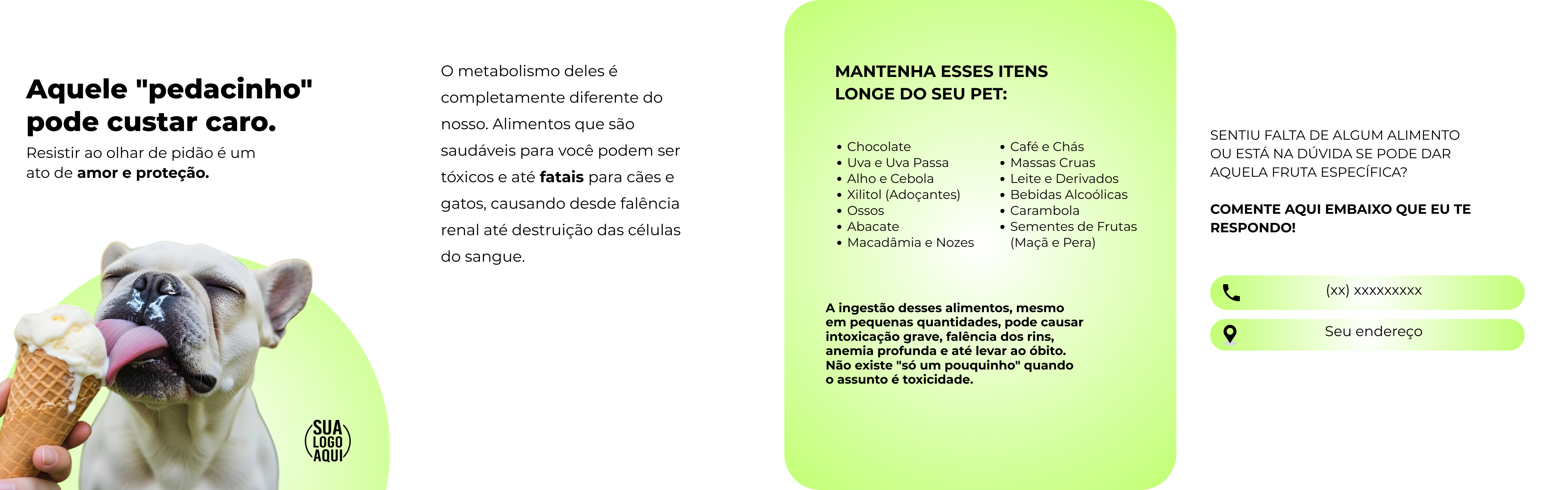 Carrossel Premium — Alimentos perigosos